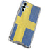 Sweden Flag Distressed Galaxy A13 5G Clear Case